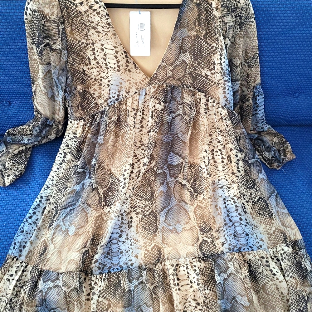 Peach Love Snakeskin dress